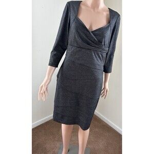 White House Black Market Dress Womens 12 Black Instantly Slimming Shapewear NWT
